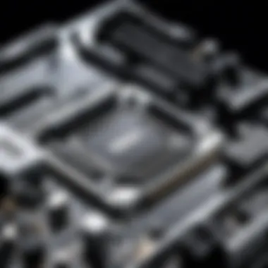 Detailed view of a gaming motherboard