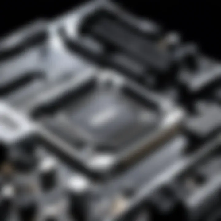 Detailed view of a gaming motherboard