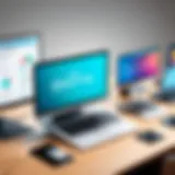 Illustration depicting various eLearning platforms in a digital ecosystem