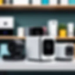 Wyze Cam products displayed in a retail setting